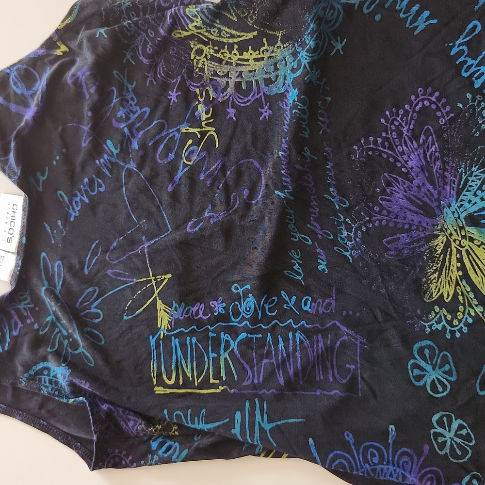 Chico's Multicolored Tank Top Size 0 - Picture 6 of 6